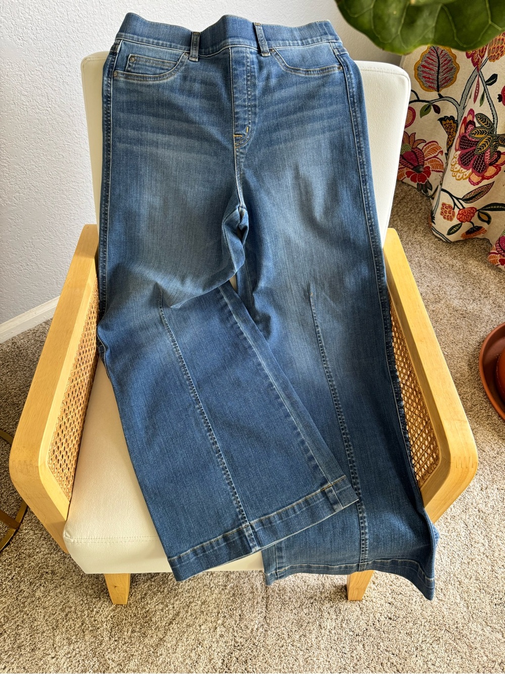 SPANX Red-Tab Blue Denim Waistband Jeans